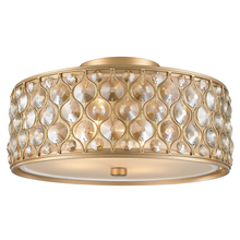  W33410MG16-GT - Paris 4-Light Matte Gold Finish with Golden Teak Crystal Flush Mount Ceiling Light 16 in. Dia x 8 in