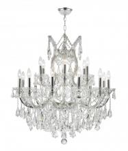  W83005C30 - Maria Theresa 19-Light Chrome Finish and Clear Crystal Chandelier 30 in. Dia x 28 in. H Two 2 Tier L