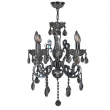  W83109C20-SM - Kronos Collection 4 Light Chrome Finish and Smoke Crystal Chandelier 20" D x 24" H Medium