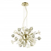  W83111MG24 - Starburst 20 Light Matte Gold Finish and Clear Crystal Sputnik Chandelier d24 in. x H16 in. Large