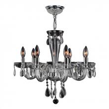  W83129C22-CL - Gatsby 8-Light Chrome Finish and Clear Blown Glass Chandelier 22 in. Dia x 19 in. H Medium