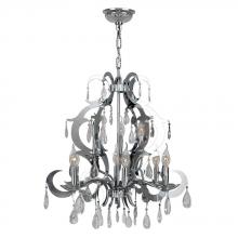  W83130C24 - Henna 9-Light Chrome Finish and Clear Crystal Chandelier 24 in. Dia x 25 in. H Two 2 Tier Large