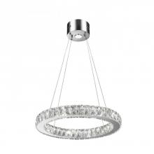  W83146KC20 - Galaxy 11 Integrated LEd Light Chrome Finish diamond Cut Crystal Circular Ring dimmable Chandelier 6