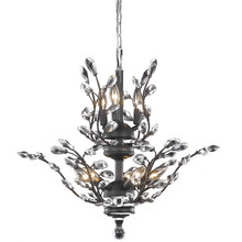  W83152F21 - Aspen 8-Light dark Bronze Finish and Crystal Floral Chandelier 21 in. Dia x 22 in. H Two 2 Tier Medi