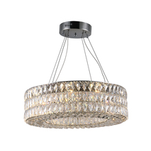  W83195KC24 - Galaxy 36-Watt Chrome Finish Integrated LEd Ring Pendant Chandelier 6000K 24 in. Dia x 113 in. H