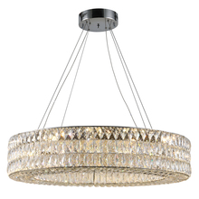  W83195KC34 - Galaxy 60-Watt Chrome Finish Integrated LEd Ring Pendant Chandelier 6000K 34 in. Dia x 113 in. H