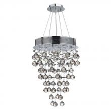  W83211C16 - Icicle 7-Light Chrome Finish and Clear Crystal Chandelier 16 in. Dia x 24 in. H Mini