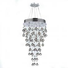  W83212C18 - Icicle 7-Light Chrome Finish and Clear Crystal Chandelier 18 in. Diax H32 in. H Medium