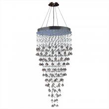  W83215C28 - Icicle 12-Light Chrome Finish and Clear Crystal Chandelier 28 in. Dia X 36 in. H Large