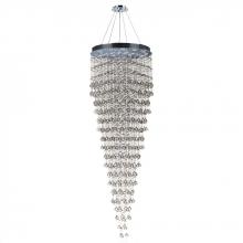  W83218C32 - Icicle 16-Light Chrome Finish and Clear Crystal Chandelier 32 in. Dia x 96 in. H Large