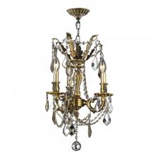  W83302BP13-CL - Windsor 3-Light Antique Bronze Finish and Clear Crystal Mini Chandelier 13 in. Dia x 18 in. H