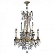  W83309BP24-CL - Windsor 12-Light Antique Bronze Finish and Clear Crystal Chandelier 24 in. Dia x 36 in. H Two 2 Tier