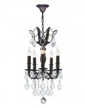  W83319F15 - Versailles 5-Light dark Bronze Finish and Clear Crystal Mini Chandelier 15 in. Dia x 22 in. H