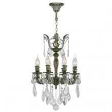  W83321B16 - Versailles 8-Light Antique Bronze Finish and Clear Crystal Mini Chandelier 16 in. Dia x 23 in. H