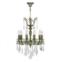  W83322B17 - Versailles 10-Light Antique Bronze Finish and Clear Crystal Chandelier 17 in. Dia x 24 in. H Medium