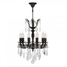  W83322F17 - Versailles 10-Light dark Bronze Finish and Clear Crystal Chandelier 17 in. Dia x 24 in. H Medium