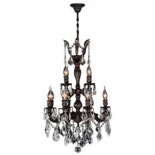  W83324F21 - Versailles 12-Light dark Bronze Finish and Clear Crystal Chandelier 21 in. Dia x 32 in. H Two 2 Tier