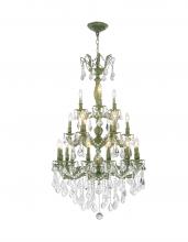  W83327B29 - Versailles 21-Light Antique Bronze Finish and Clear Crystal Chandelier 29 in. Dia x 50 in. H Three 3