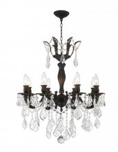  W83329F23 - Versailles 8-Light dark Bronze Finish and Clear Crystal Chandelier 23 in. Dia x 26 in. H Large