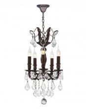  W83330F13 - Versailles 5-Light dark Bronze Finish and Clear Crystal Chandelier 13 in. Dia x 23 in. H Mini