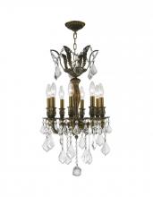  W83332B14 - Versailles 8-Light Antique Bronze Finish and Clear Crystal Chandelier 14 in. Dia x 23 in. H Mini