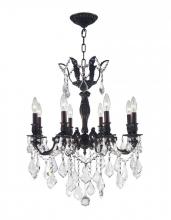  W83337F22 - Versailles 8-Light dark Bronze Finish and Clear Crystal Chandelier 22 in. Dia x 26 in. H Medium