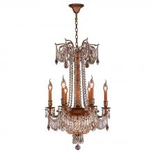  W83356FG20-CL - Winchester 9-Light French Gold Finish and Clear Crystal Chandelier 20 in. Dia x 29 in. H Medium