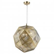  W83429RG18 - Geometrics 3-Light Rose Gold Finish Finish Stainless Steel Pendant Light 18 in. Dia x 18 in. H Mediu