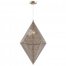  W83431RG14 - Geometrics 1-Light Rose Gold Finish Finish Stainless Steel Pendant Light 14 in. Dia x 22 in. H Small