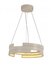 Worldwide Lighting Corp W83468W16 - Nexus 44-Watt White Finish Integrated LEd Circular Ring Chandelier Light 3000K 16 in. Dia x 96 in. H