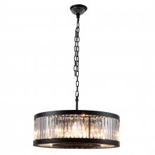  W83651BP24 - Richmond 6-Light Antique Bronze Finish Round Crystal Chandelier 24 in. Dia x  78 in. H Large