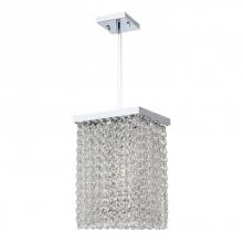  W83725C6 - Prism Collection 1 Light Chrome Finish and Clear Crystal Square Pendant  6" L x 6" W x 10