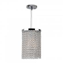  W83736C6 - Prism Collection 1 Light Chrome Finish and Clear Crystal Round Pendant 6" D x 10" H Mini