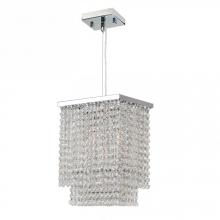  W83750C10 - Prism Collection 3 Light Chrome Finish and Clear Crystal Rectangle Pendant 10" L x 6" W x 12