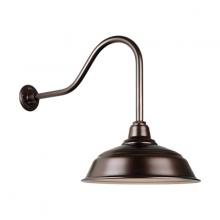  H-QSN15117-SA-145/QSNHL-H-145 - 17" Gooseneck Light Warehouse Shade, QSNHL-H Arm