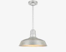  H-15117-96/1/2 -HSC-96/CGU-CLR-96 - 17" WAREHOUSE SHADE, GALVANIZED FINISH, CEILING MOUNT/NO ADDITIONAL STEM INCLUD.