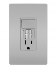  1597SWTTRGRY - radiant? Single Pole Switch with Tamper Resistant Self Test GFCI Outlet, Gray