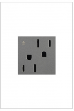  ARCD152M10 - adorne? 15A Tamper-Resistant Dual-Controlled Outlet, Magnesium