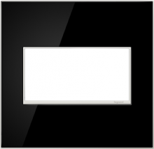  AWM2GMB4 - Adorne® Mirror Black Two-Gang Screwless Wall Plate