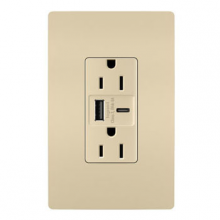  R26USBAC6I - radiant? 15A Tamper-Resistant Ultra-Fast USB Type A/C Outlet, Ivory