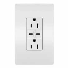 R26USBCC6W - radiant? 15A Tamper-Resistant Ultra-Fast USB Type C/C Outlet, White