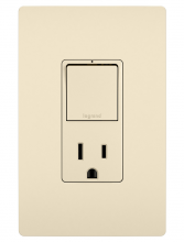  RCD38TRLA - radiant? Single Pole/3-Way Switch with 15A Tamper-Resistant Outlet, Light Almond