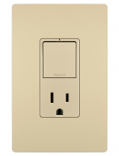  RCD38TRI - radiant? Single Pole/3-Way Switch with 15A Tamper-Resistant Outlet, Ivory