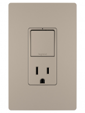  RCD38TRNICC6 - radiant? Single Pole/3-Way Switch with 15A Tamper-Resistant Outlet, Nickel