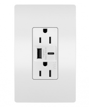  WRR26USBAC6W - radiant? Outdoor Ultra-Fast USB Outlet, White