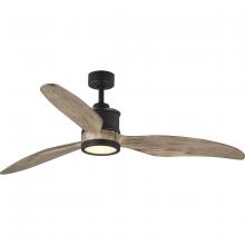  P250002-143-30 - Farris Collection Three-Blade Carved Wood 60" Ceiling Fan