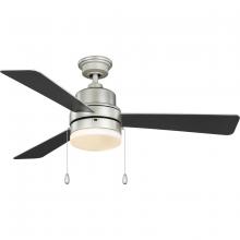  P250076-152-WB - Trevina V 52" 3-Blade Indoor Painted Nickel ENERGY STAR Modern Ceiling Fan with Light Kit and Wh