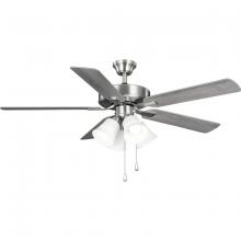  P250077-009-WB - AirPro 52 in. Brushed Nickel 5-Blade ENERGY STAR Rated AC Motor Ceiling Fan with LED Light