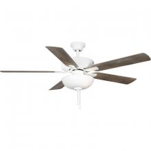  P250078-030-WB - AirPro 52 in. White 5-Blade AC Motor Ceiling Fan with Light