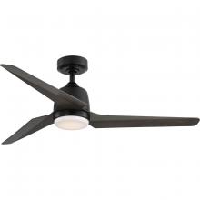  P250094-31M-30 - Upshur Collection 52 in. Matte Black Transitional Ceiling Fan with LED Light Kit